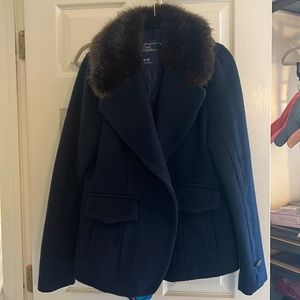 American Eagle Outfitters Coat with Fur Collar